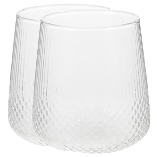 BRIGHTFUFU 2 Pçs Canecas De Café De Vidro Copo De Água Copo De Suco Suporte De Leite Decorativo Fest