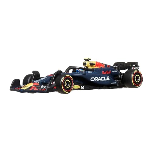 Image of Hot Wheels 1:64 Scale Premium Die-Cast Formula 1 Collectible Toy Race Team Oracle RED Bull Racing Race Car with Real Riders Tires & Metal /Metal Body & Chassis