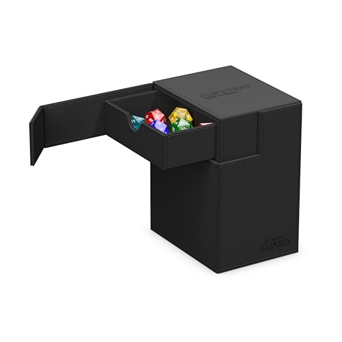 Ultimate Guard Flip'n'Tray 133+, Deck Case for 133 Double-Sleeved TCG Cards + Dice Tray, Black, Independent Magnetic Closure & Microfiber Inner Lining by Ultimate Guard - Image 2