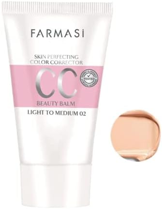 Farmasi CC Cream with Multi-Minerals, Pure, Natural and Flawless Finish, Great Results Every Time, Medium to Full Coverage, All-Day Hold, All Skin Types, SPF 25, 50 mL (Light to Medium)