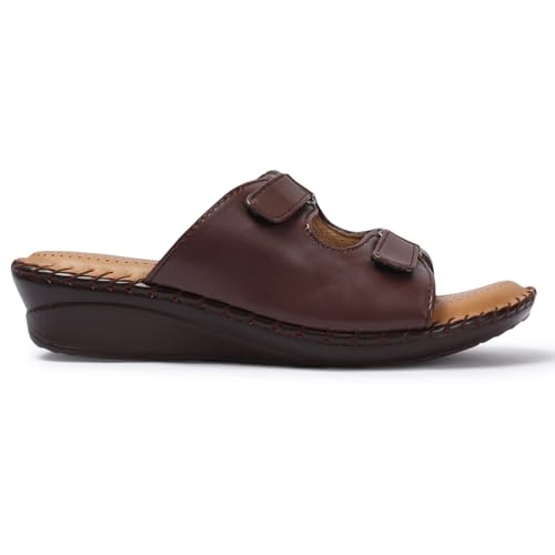Image of Vendoz Women Doctor Sole Comfortable Beige Sandals