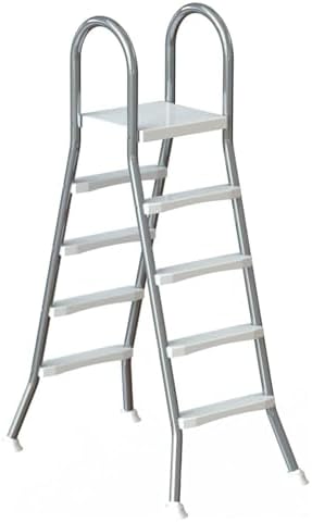 Above Ground Swimming Pool Ladder 33/43/52 Inch, 304 Stainless Steel, 2/3/4 Steps Safety Ladder with Non-Slip Platform, 500 lb Load Capacity, Durable & Reliable Pool Access
