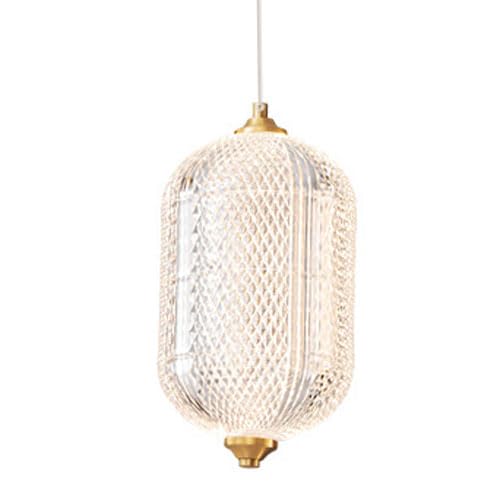 WOLWES LED Light Source Ceiling Chandelier, Flush Mount Lighting Fixtures,Industrial Retro Style Glass Hanging Lampshade,Restaurants, Bars, Bedside,Decoration Pendant Light