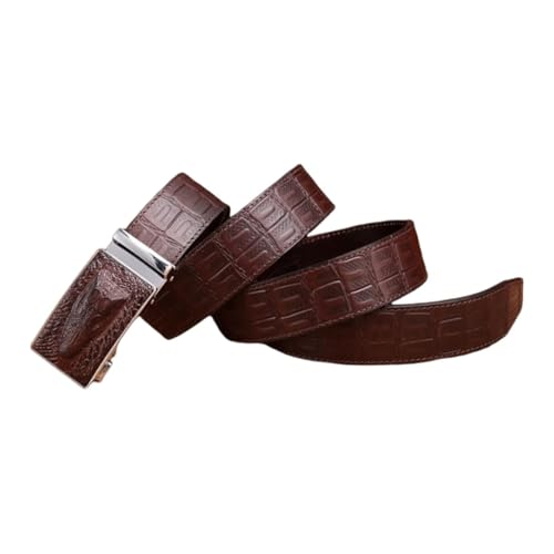 Classic Belt Leather Stitching Belt Men with Engraved Animal Belt for Men Buckle Slide Waist Strap Trim to Fit Belts4