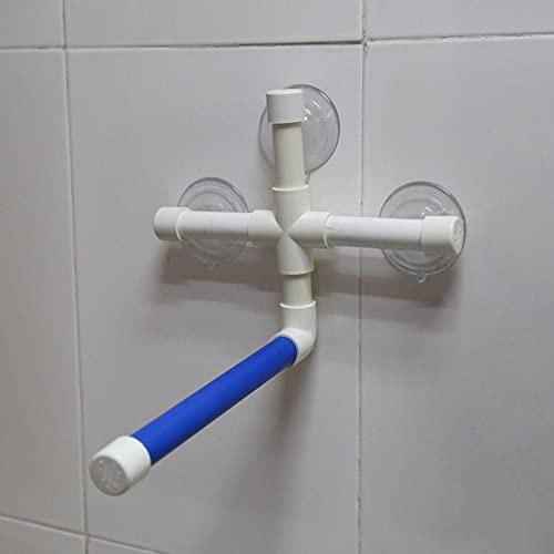 Douche Baars Vogel Douche Baars Vogel Zitstokken Papegaaien Budgie Opvouwbare Zuignap Venster Douche Bad Muur Poot… - Afbeelding 3