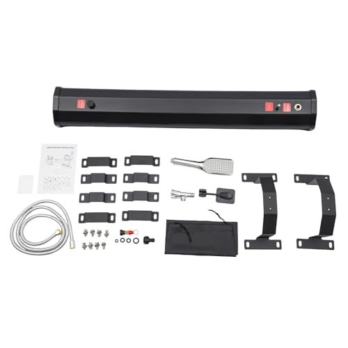 TFCFL 5.28 Gallon Roof Rack Mount Road Shower Pressurized Water Tank High Pressure Outdoor Camping Shower Portable Camping Solar Shower for Camping Hiking Beach Black(20L/5.28Gal)