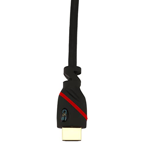 Image of C & E Gold-Plated SOFT-PVC High-Speed HDMI Cable with ARC (10 Feet) Supports Ethernet 1.4V, 3D, 4K video,1080P, (Black /RED)