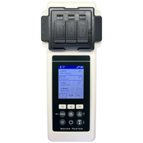 PoolLab 2.0 + Extra-Zubehör (Aufbewahrungskoffer & Wasserstandsausgleicher) Premium Wasseranalyse-Set 27 Parameter WiFi Bluetooth App Für Pool Spa & Whirlpool Sonderedition