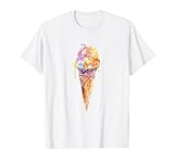 Ice Cream Watercolor T-Shirt for Men Women