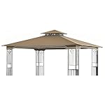 SCOCANOPY Replacement Gazebo Canopy for 10 x 12 Regency II Patio Gazebo Model L-GZ798PST,L-GZ798PST-E,A111014400,A101004104,A101004105 (Khaki)