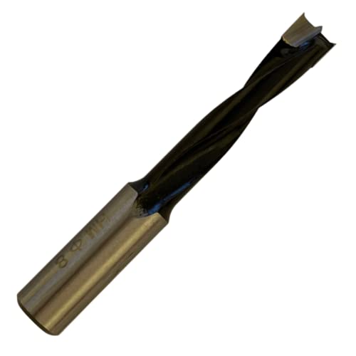 Rennie Tools - 8mm x 41mm Flute x 10mm Shank TCT Tipped Dowel Drill Bit/Lip & Spur R/H For Hand Held Or CNC Router