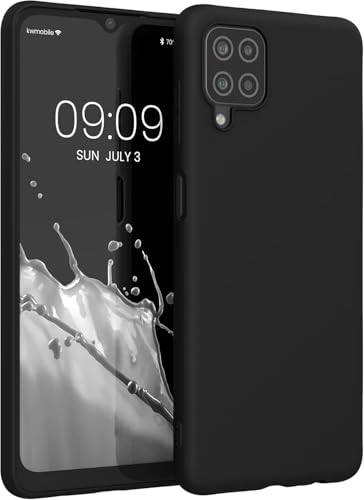 PhoneThrone Cover per Samsung Galaxy A12 4G, Morbida Silicone Liquida TPU Protettivo Ultra Slim Custodia Antiurto, Custodia Compatibile con Samsung Galaxy A12 4G Nero