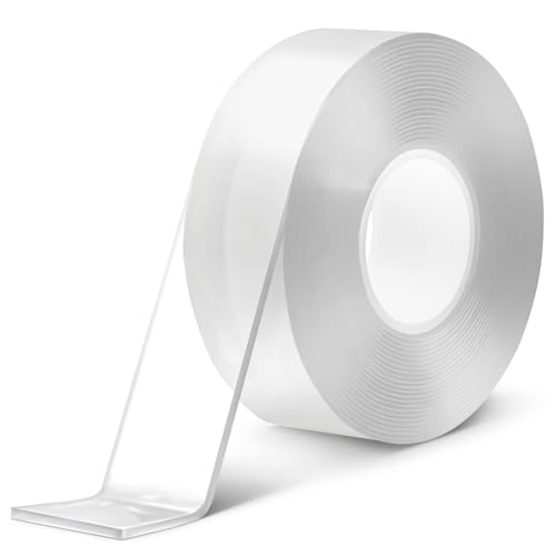 Litoott Double Sided Tape Heavy Duty(Extra Large 16.5FT),Two Sided Adhesive Tape,Removable Picture Hanging Wall Adhesive Tape Strips,Extra Large Nano Adhesive Mounting Tape for Home Office Outdoor