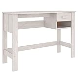 La mesa para ordenador posee un cajón y un compartimento abierto para guardar los archivos y otros artículos del despacho bien organizados y al alcance.