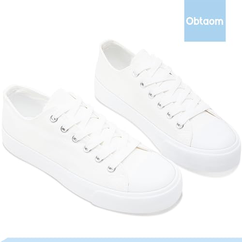 Image of Obtaom Unisex Canvas Shoes Low Top Fashion Sneakers Slip on Walking Shoe