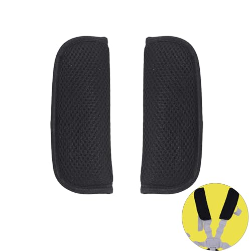 2 Pcs Car Seat Straps Shoulder Pads for Baby Stroller, Baby Stroller Seat Belt Strap Covers for Newborns Infants Kids, Baby Stroller Car Seat Strap Covers for Car Seats, Baby Stroller (Black)
