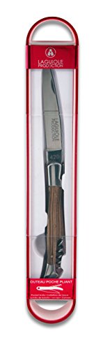Laguiole Production - Couteau de Poche Pliant - Laguiole Tradition - Lame en acier inoxydable 10cm - Manche en bois