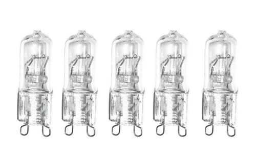 Anyray (5) Pack G9 35W 120V Bulb, 35-Watt 120-Volt G9 Base, G9 Bulb 35-Watts