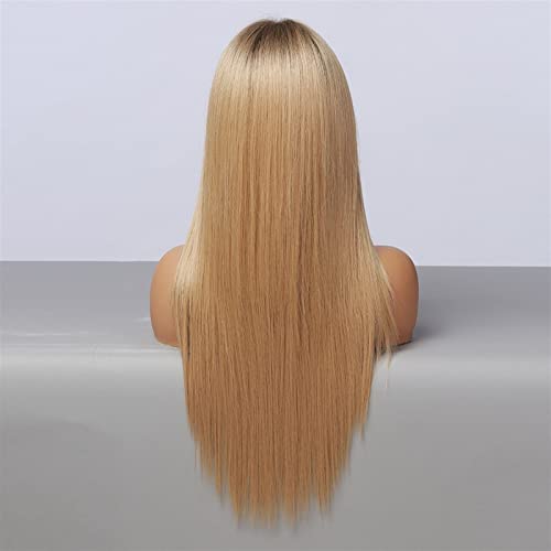 Perruques de remplacement de cheveux blonds longs 24 pouces lace - 6