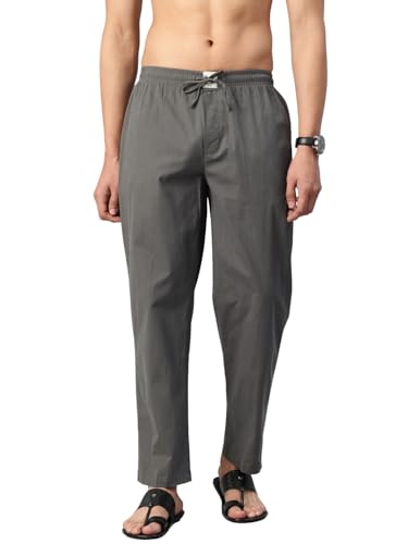 Image of Majestic Man Men Mid Rise Comfort Fit Solid Pure Cotton Casual Style Lounge Pants