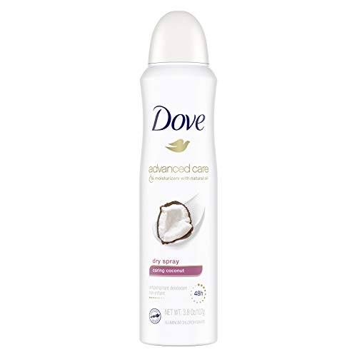 Dove Dry Spray Antiperspirant Deodorant, Caring Coconut, 3.8 Ounce