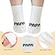 EQLEF Baby Socken Geschenk, 4 Paar MaMa & PaPa Baby Baumwolle Socken Neugeborene Dünne Sockens 0-3 Monate Babys Mädchen Jungen Zuhause Süße Sockens Geschenk für Babys Dusche Weihnachten Neues Jahr