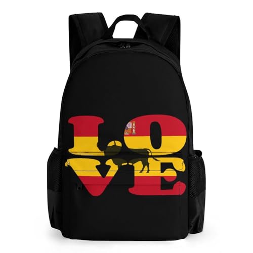 Spanish Fighting Toro Bull Lover Travel Backpack Casual Daypack Shoulder Bag with Adjustable Shoulder Straps for Men Women