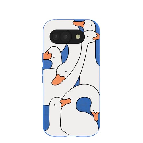 Pela | Phone Case Compatible with Google Pixel 10a | MagSafe Included | Cute Eco Friendly | Made with Plants | Electric Blue Silly Goose by Pela - Used condition - US$42.60