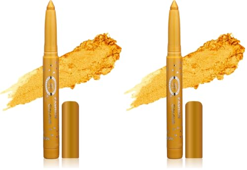 Image of inchFASHION COLOUR German Eyeshadow | Long-wearing | Easily Blendable Eye Shadow | High Pigmentation | Shimmery lids | Seamless glide | Buildable | Eyeshadow Stick | Sparkling Yellow (Pack of 2)