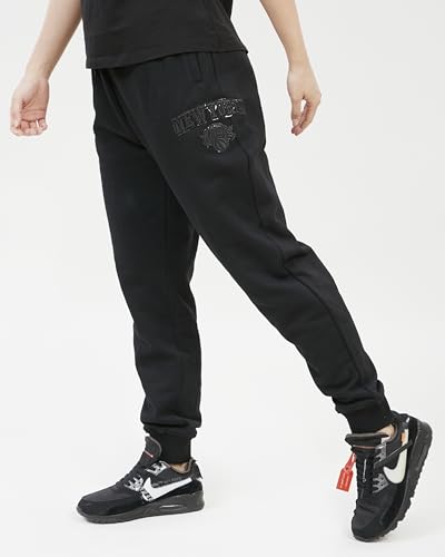 Pantalones deportivos para mujer Pro Standard en algodón negro con puños ajustados 3