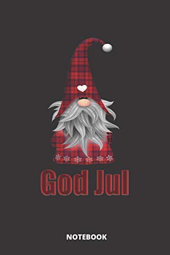 God Jul Swedish Tomte Svensk Norsk Nisse scandinavian xmas Journal Notebook 6 x 9 120 Pages image 3