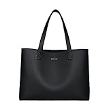 Tote Bag Konpad Womens Handbags PU Leather Shoulder Bag Large tote bag Black and Handbags