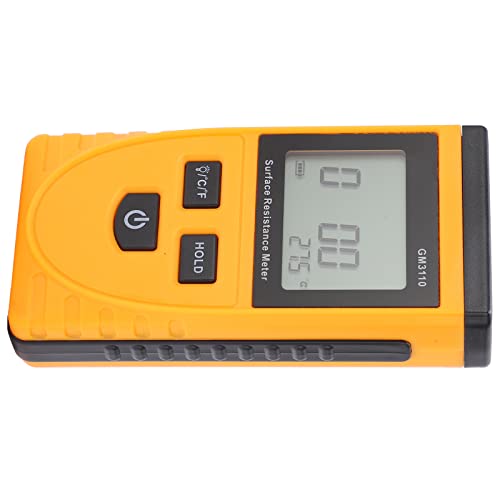 Resistance Meter,GM3110 Surface Resistance Meter High Accuracy Digital Display Anti‑Static High‑Definition Backlight Resistance Tester