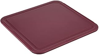 Brabantia Tasty+ Medium Chopping Board (Aubergine Red) Non-Slip, Dishwasher Safe Cutting Board with Drainage Grooves
