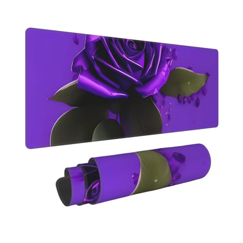 Tapis de souris grand format XXL 30x80cm rose pour clavier d'ordinateur de bureau