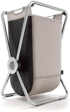 simplehuman X-Frame Hamper, Single Compartment Laundry Hamper for Bedroom Bathroom, Heavy-Gauge Steel Frame, Stain & Odor Res