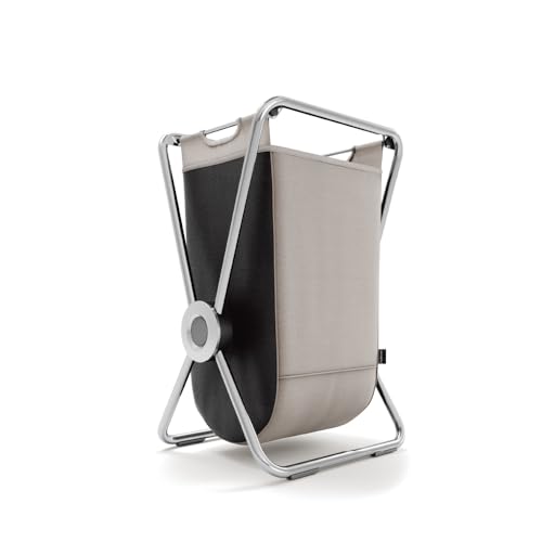 simplehuman X-Frame Hamper, Single Compartment Laundry Hamper for Bedroom Bathroom, Heavy-Gauge Steel Frame, Stain & Odor Resistant Machine Washable Bag, Easy Carry Steel Handles, Chrome