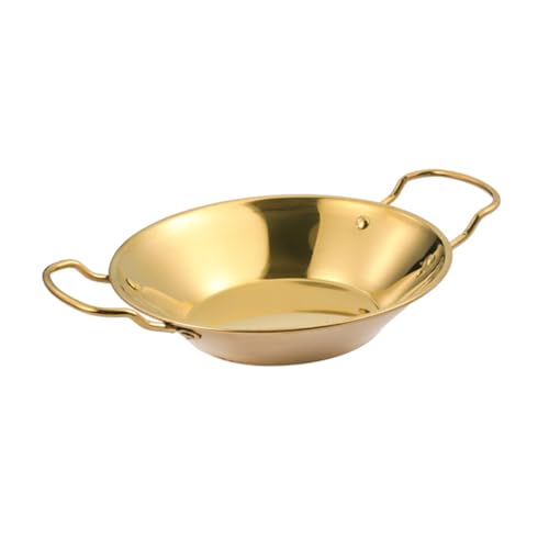 Ipetboom Olla de Acero Inoxidable con Doble Asa Resistente al Calor para Cocina Casa para Estufas de Alcohol y Uso Doméstico Restaurantes y Hoteles