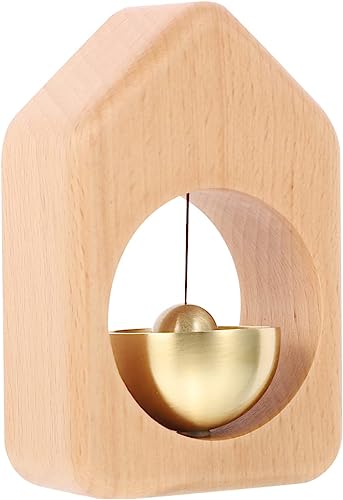 Image of Ritmo Shopkeepers Bell for Door Opening Wood Shopkeepers Bell for Door Durable Magnetic Doorbell Door Entry Alert Chime Unique Attached Bell Hanging Decoration for Business Entrance (A)