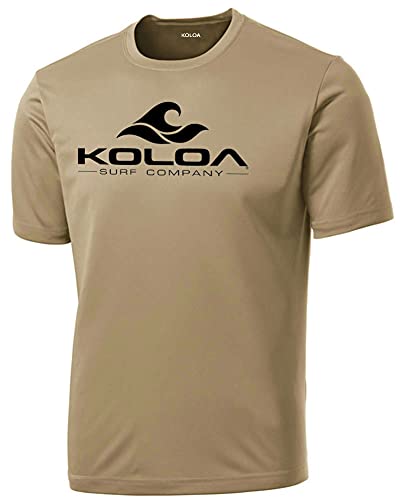 Joe's USA Koloa Surf Co. Wave Logo All Sport Training T-Shirt -3XL Tall-Sand