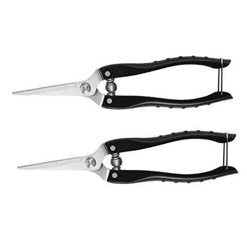GANAZONO Tesoura De Poda De Jardim 10 Pcs Ramo De Aço Inoxidável Preto
