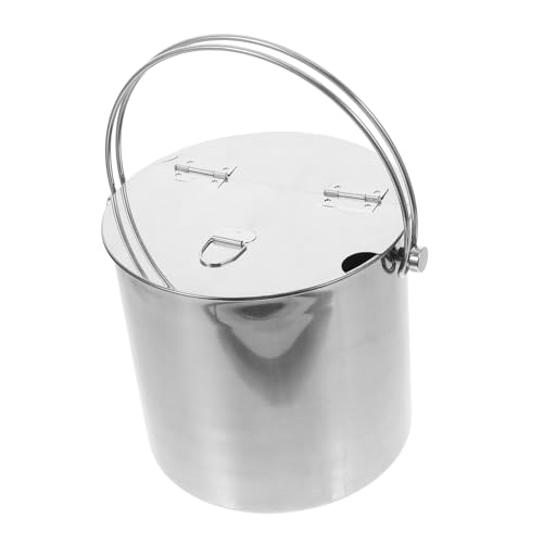 EPIGEIST ステンレス製携帯用アイスバケツ 取っ手付き耐久水容器 フリップ蓋で氷やビールを鮮維持 家やバーにな多用途バレル