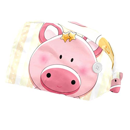 Chapeaux de travail pour hommes et femmes couvre-chef bouffant cochon réglable