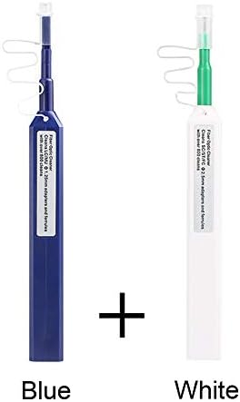 POHOVE 2pcs/set Fiber Optic Cleaner, Fiber Optic Connectors Cleaning, Fiber Optic Cleaner Pen with 800+ Cleans for 1.25mm LC/Mu and 2.5mm SC/STE/FC Ferrules Push Type
