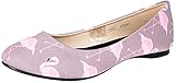 36 - 42 TUK Damen Schuhe Flamingo Flat Ballerinas Halbschuhe Rosa Ballerinas 38