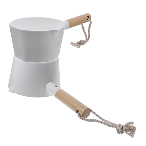 ROMISBABA 2個 木製ロングハンドル水すくいお玉 大容量製 水移し便利 キッチン バス用品 家用アクセサリー