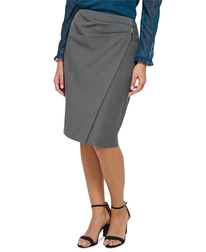 DKNY Womens Office Suit Separate Pencil Skirt Gray 42