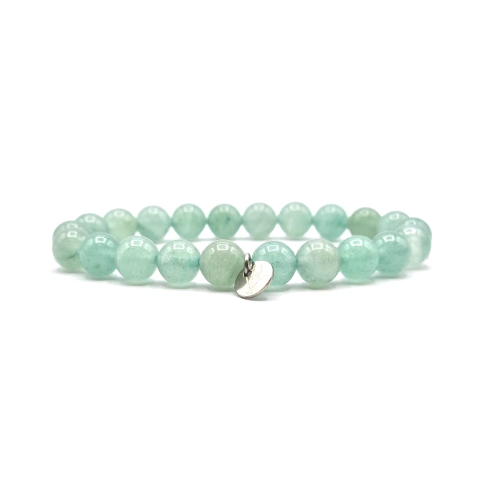 KARDINAL WEIST Aventurine bracelet, gem beads, jewelry for men and women, calm - optimism - happiness, XXL+, Stone, Aventurine
