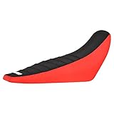 Enjoy Mfg Pleated Seat Cover - Compatible Fit for Honda Navi Pocket Motorcycle #363 (Red w/Black Pleated Top)
