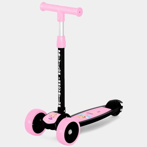 Image of PRIVILON Global 3 Wheel Kick Scooter for Kids of Age 3-12 Years, All PU 3 Wheel 4 Level Height Adjustment, Light Weight 50kgs Weight Capacity for Kids (Pink, PVC)